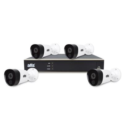 Комплект видеонаблюдения ATIS PIR kit 4ext 2MP с 4 камерами для улицы
