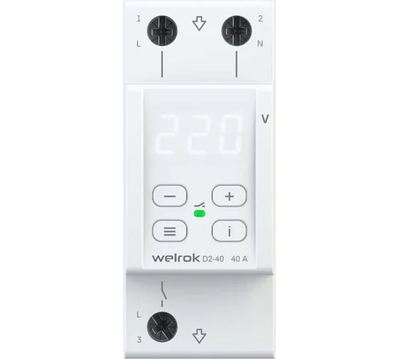 Детальное изображение товара "Реле напряжения Welrok D2-40" из каталога оборудования для видеонаблюдения