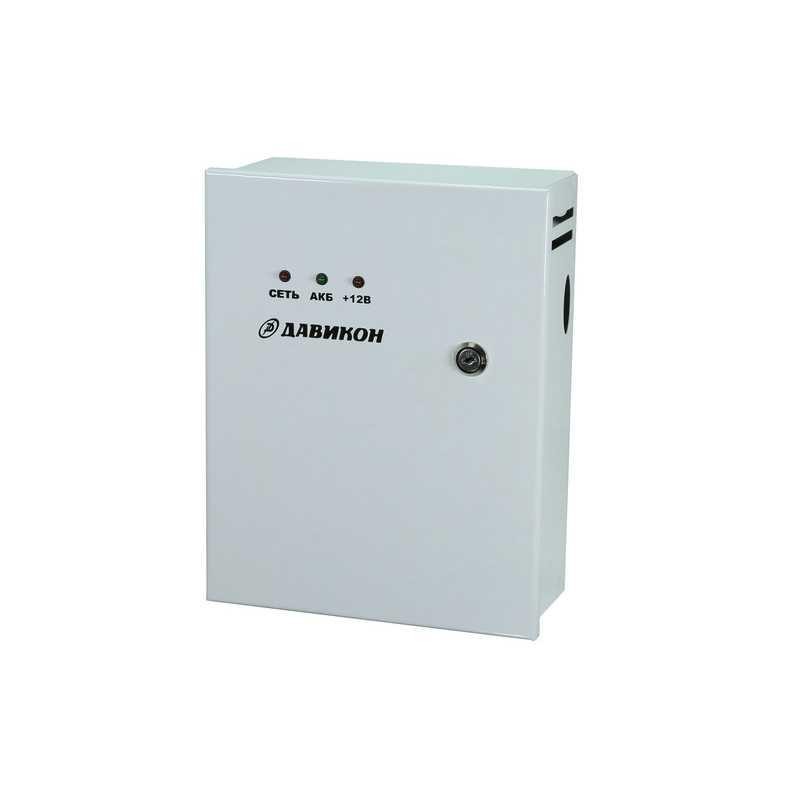 Детальное изображение товара "Блок бесперебойного питания 12В 8А Давикон ИВЭПР-1280С-17" из каталога оборудования для видеонаблюдения