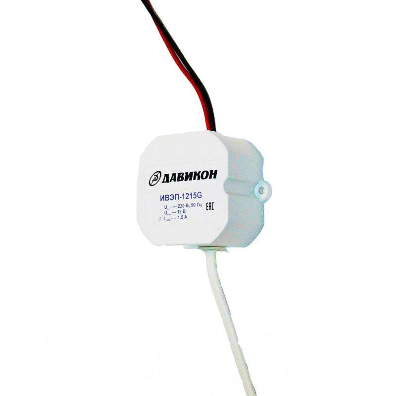 Детальное изображение товара "Блок питания 12В 1,5А Давикон ИВЭП-1215G влагозащищённый IP67" из каталога оборудования для видеонаблюдения
