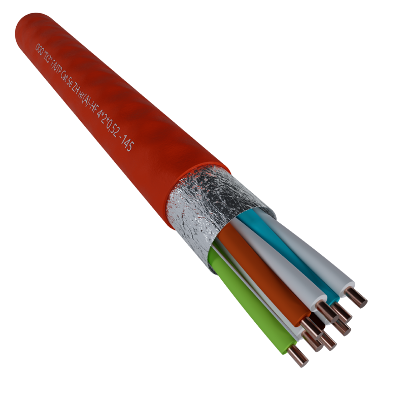 Детальное изображение товара "Витая пара комнатная Фариаль F/UTP Cat 5e ZH нг(A)-HF 4х2х0,52" из каталога оборудования для видеонаблюдения