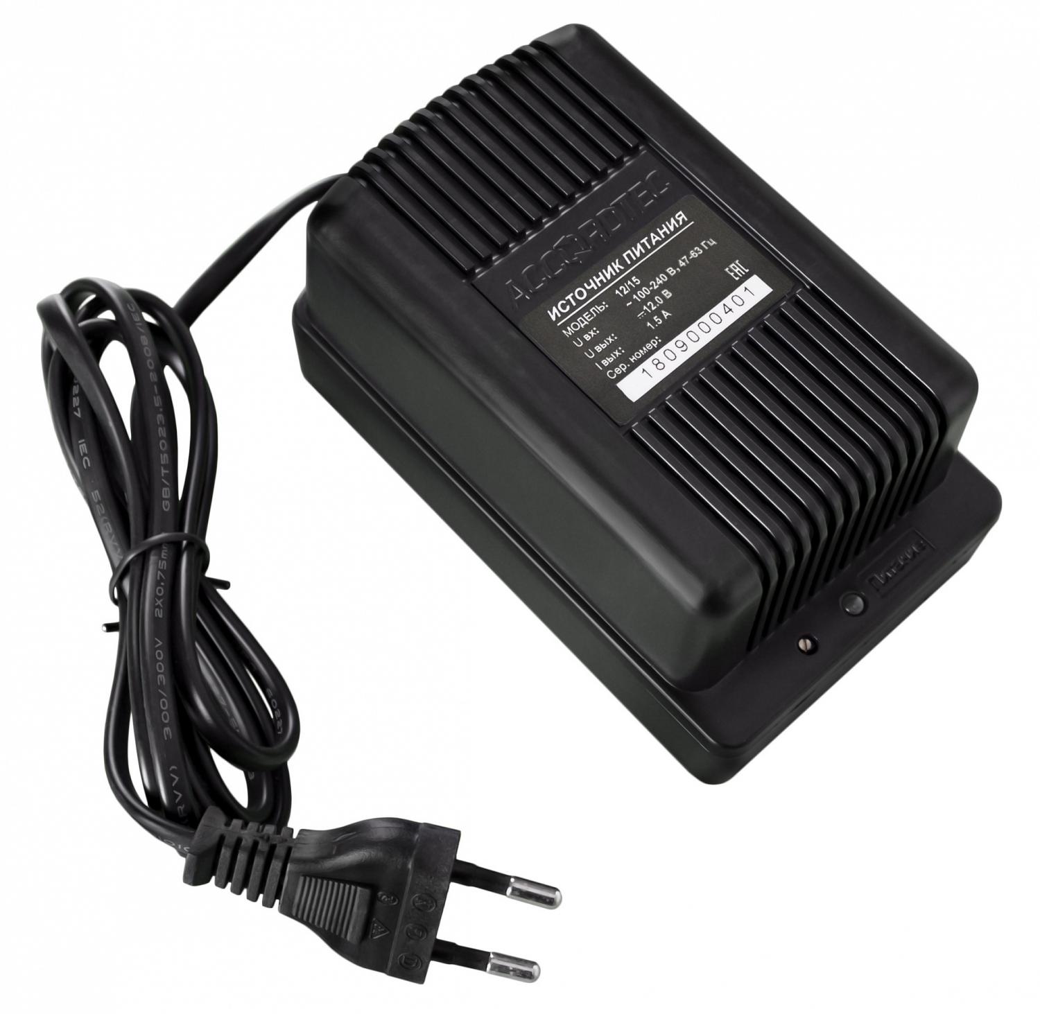 Детальное изображение товара "Блок стабилизированного питания AccordTec AT-12/15" из каталога оборудования для видеонаблюдения