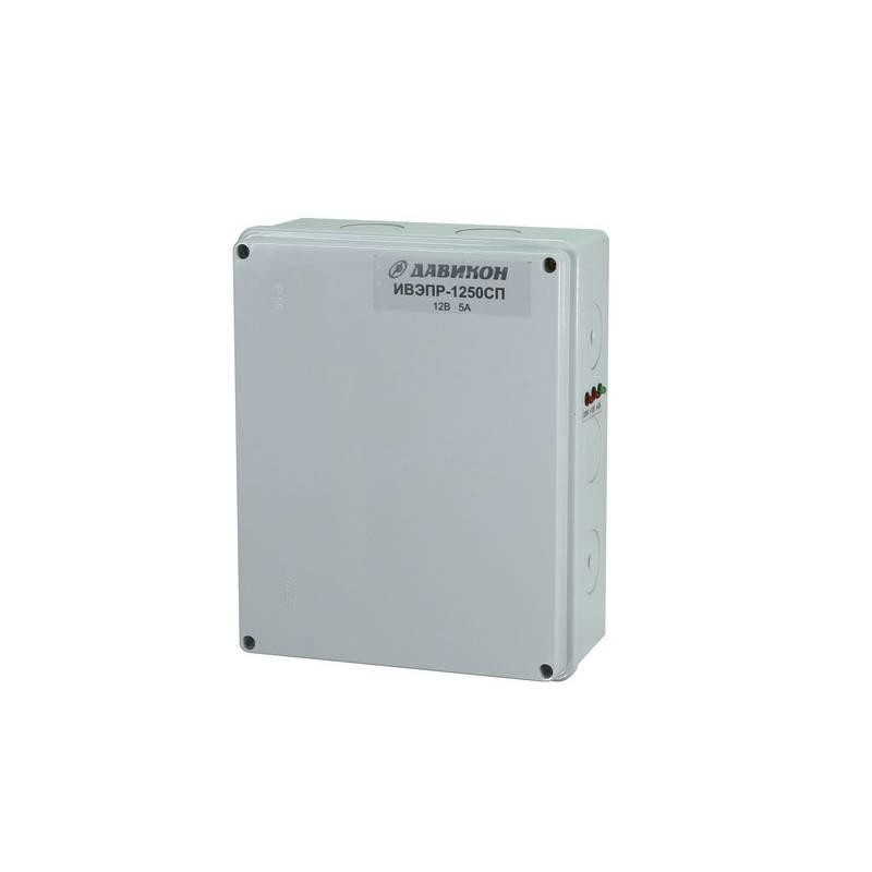 Детальное изображение товара "Блок бесперебойного питания 12В 5А Давикон ИВЭПР-1250СП" из каталога оборудования для видеонаблюдения