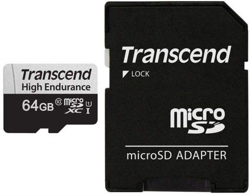 Детальное изображение товара "Карта памяти 64Гб Transcend High Endurance 350V (TS64GUSD350V)" из каталога оборудования для видеонаблюдения