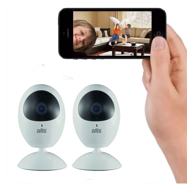 Комплект WI-FI видеонаблюдения 2Мп ATIS для помещений