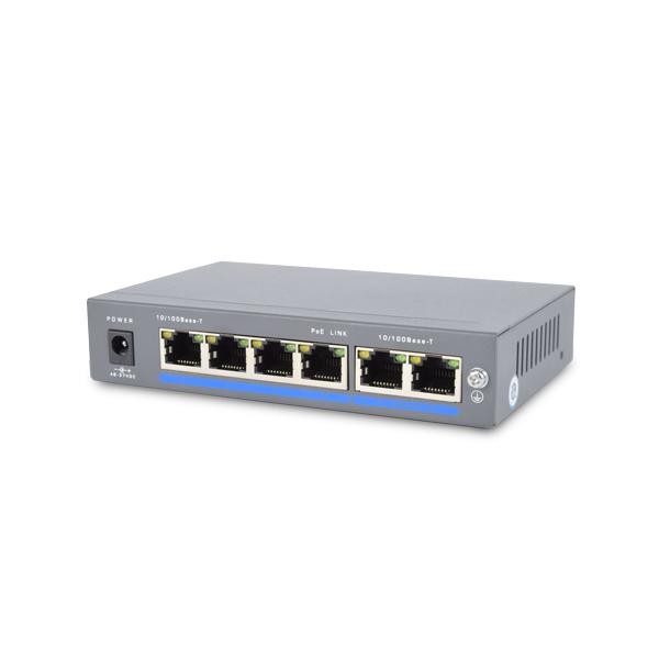 PoE коммутатор 6 портов ATIS PoE-1006-4P/250m Детальное изображение товара "PoE коммутатор 6 портов ATIS PoE-1006-4P/250m" из каталога оборудования для видеонаблюдения